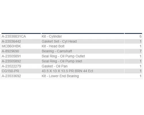 Detroit 60 SER 14.0 Engine Misc. Parts