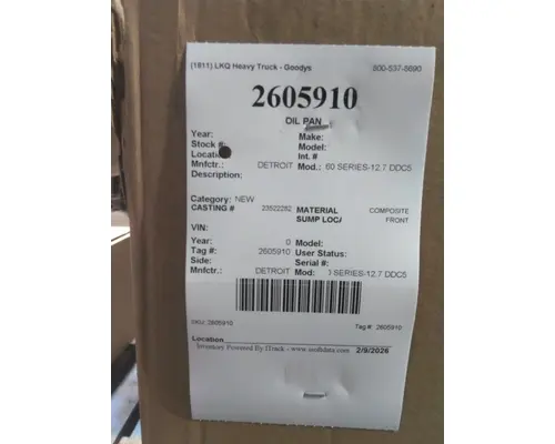 Oil Pan DETROIT 60 SERIES-12.7 DDC5 LKQ Heavy Truck - Goodys