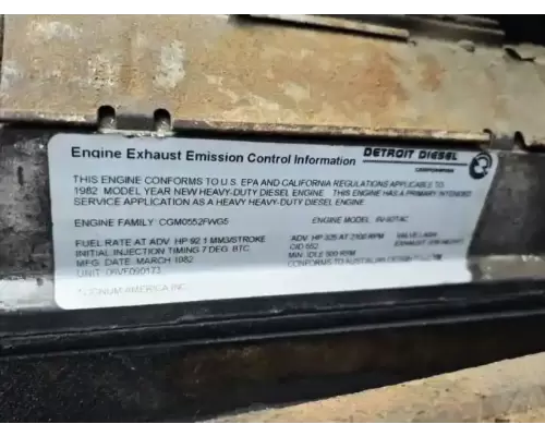 Detroit 6V92TA Engine Assembly