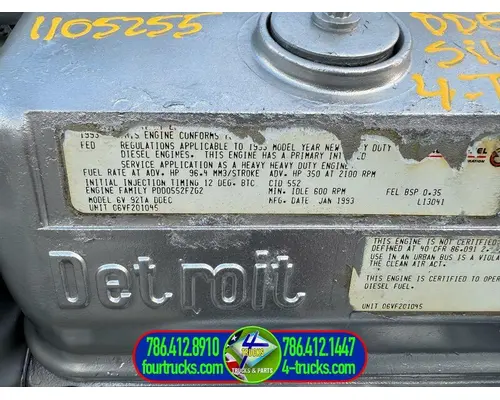Detroit 6V92T Engine Assembly