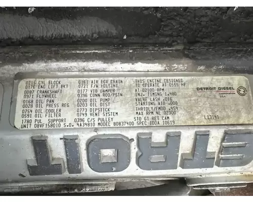 Detroit 8V92TA Engine Assembly