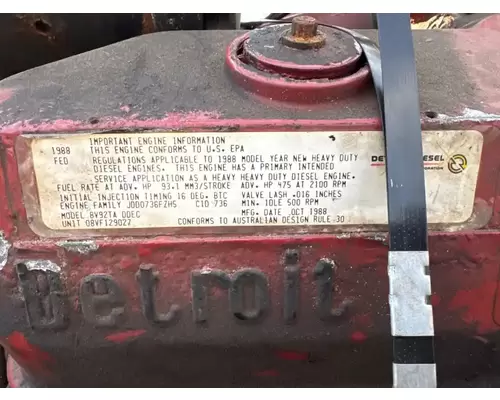Engine Assembly Detroit 8V92TA Complete Recycling Group LLC