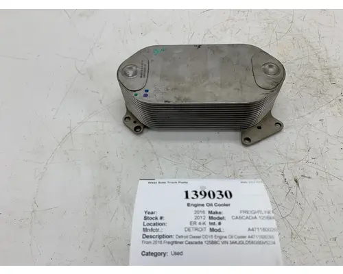 Engine Oil Cooler DETROIT A4711800265 West Side Truck Parts