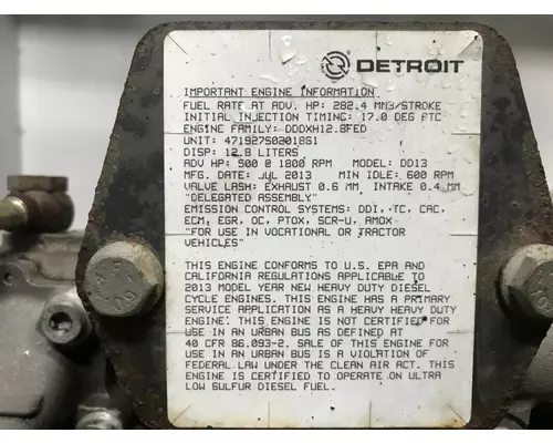 Detroit DD13 Engine Assembly