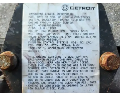 Detroit DD13 Engine Assembly