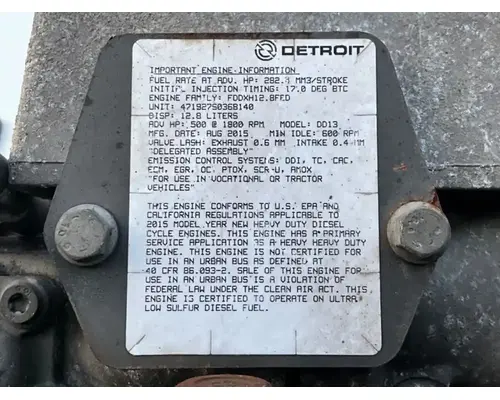 Detroit DD13 Engine Assembly