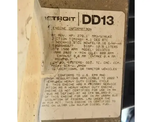 Detroit DD13 Engine Assembly