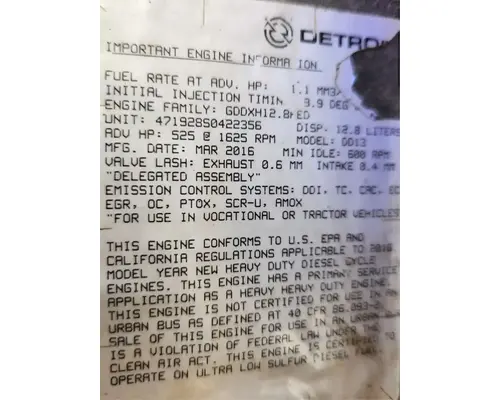 Detroit DD13 Engine Assembly