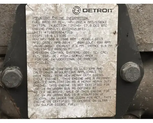 Detroit DD13 Engine Assembly