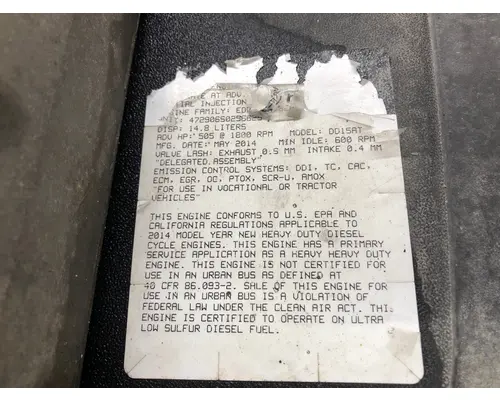 Detroit DD15 Engine Assembly