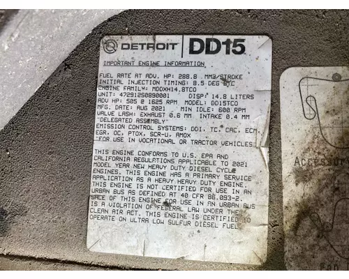 Detroit DD15 Engine Assembly