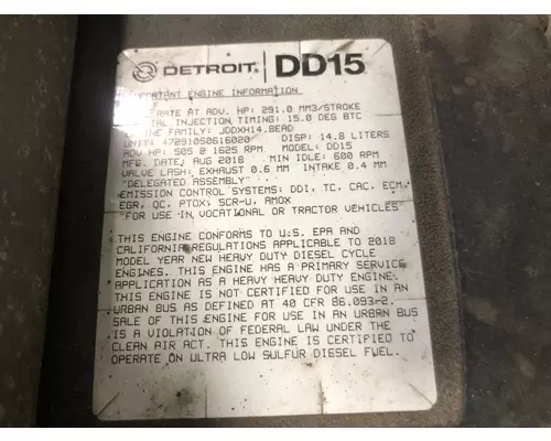 Detroit DD15 Engine Assembly