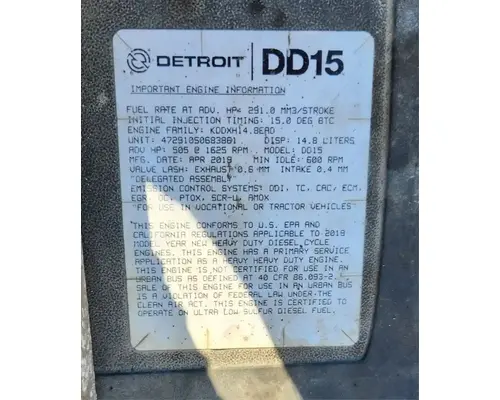 Detroit DD15 Engine Assembly