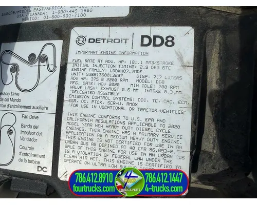 Detroit DD8 Engine Assembly