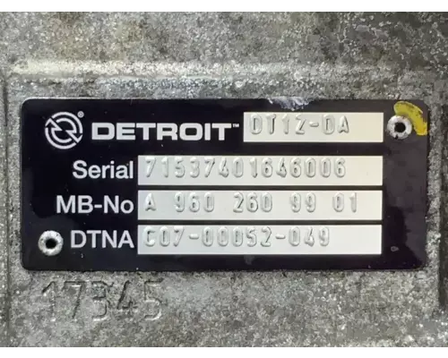 Detroit DT12-DA Transmission Assembly
