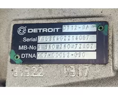 Detroit DT12-OA Transmission Assembly