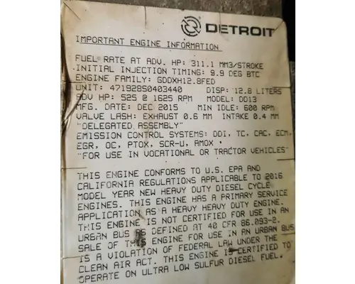 Engine Assembly DETROIT DD13 (471928) LKQ Western Truck Parts