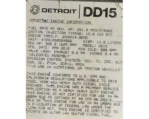 Engine Assembly DETROIT DD15 (472910) LKQ Western Truck Parts