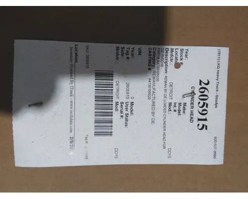 Cylinder Head DETROIT DD15 LKQ Heavy Truck - Goodys