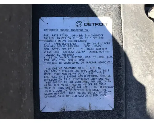 Engine Assembly Detroit DD15 Vander Haags Inc Kc