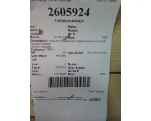 Turbocharger / Supercharger DETROIT DD5 LKQ Heavy Truck - Goodys