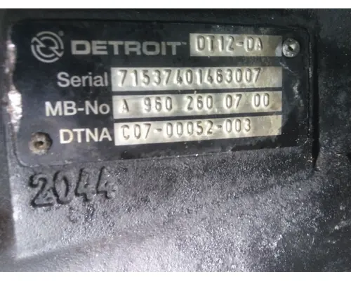 Transmission Assembly DETROIT DT12-DA (1ST GEN DIRECT) LKQ Heavy Truck - Goodys