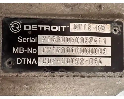 Transmission Assembly Detroit DT12-DB Complete Recycling Group LLC