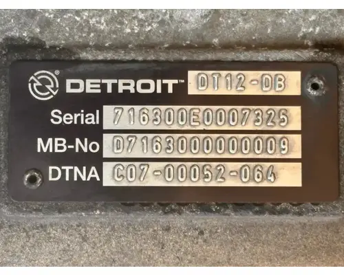Transmission Assembly Detroit DT12-DB Complete Recycling Group LLC
