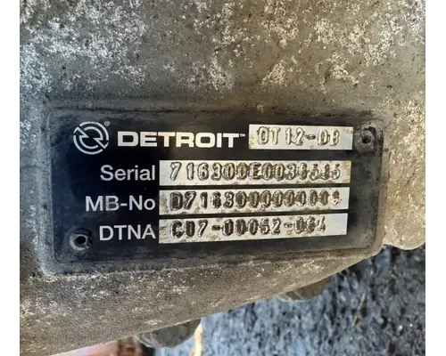 Transmission Assembly Detroit DT12-DB Complete Recycling Group LLC