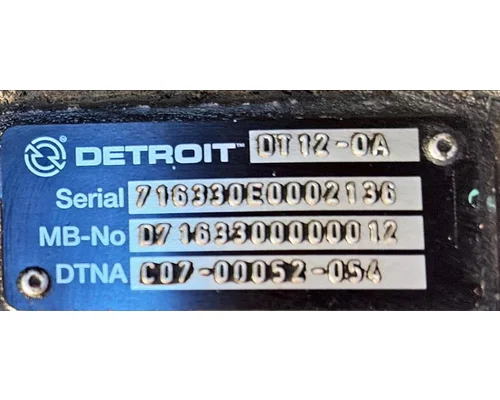Transmission Assembly DETROIT DT12-OA (1ST GEN OVERDRIVE) LKQ Western Truck Parts