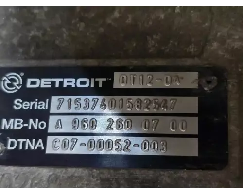 Transmission Assembly Detroit DT12-DA-1750 Garabedian Equipment Company