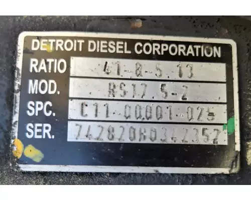 Detroit Other Axle Assembly, Rear