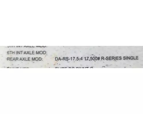 Detroit Other Axle Assembly, Rear