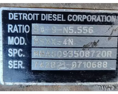Detroit Other Axle Assembly, Rear