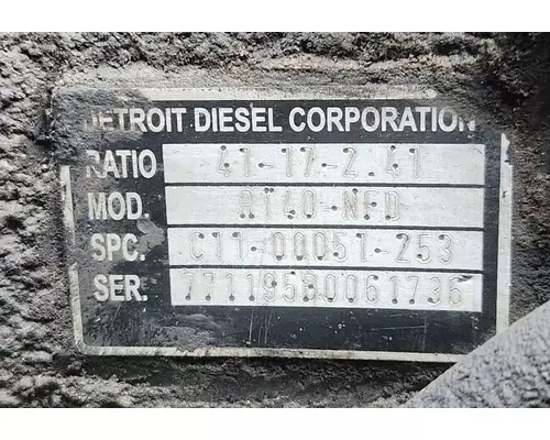 Detroit Other Axle Housing (Rear)