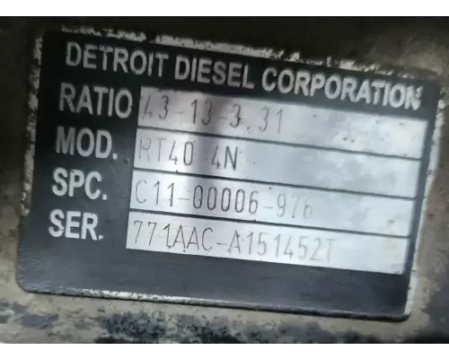 Detroit RT40-4N Axle Assembly, Rear (Single or Rear)