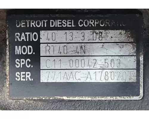 Detroit RT40-4N Axle Assembly, Rear