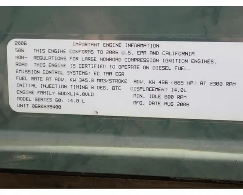 Detroit SERIES 60 Engine Assembly