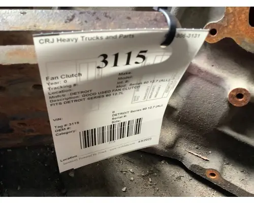 Fan Clutch DETROIT Series 60 12.7 (ALL) Crj Heavy Trucks And Parts