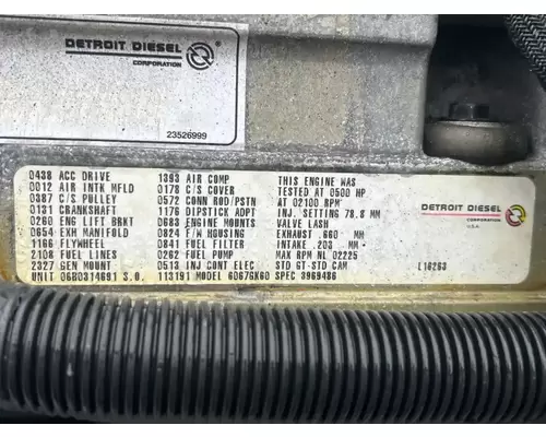 Detroit Series 60 Engine Assembly