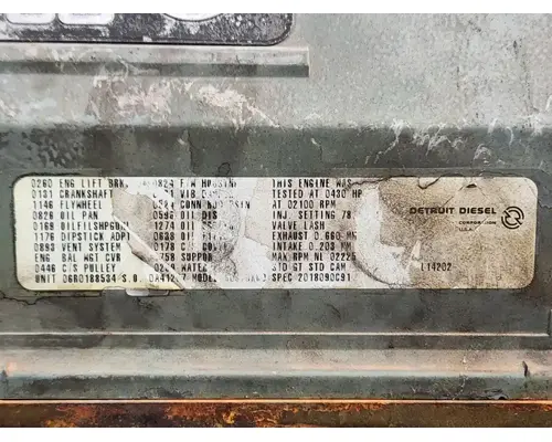 Detroit Series 60 Engine Assembly