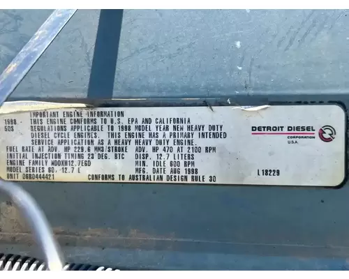 Detroit Series 60 Engine Assembly