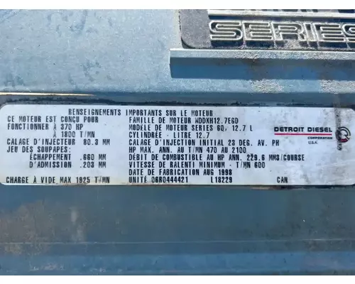 Detroit Series 60 Engine Assembly