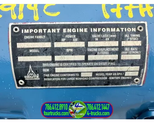 Deutz BF6L914C Engine Assembly