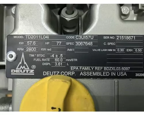 Deutz D2011L04I Engine Assembly
