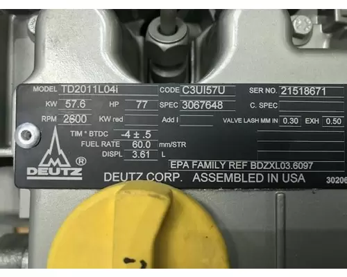 Deutz D2011L04I Engine Assembly