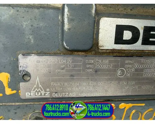Deutz TBD616V12 Engine Assembly