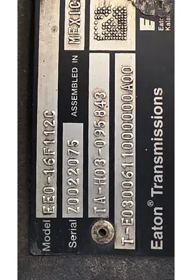 EATON/FULLER EE0-16F112C Transmission