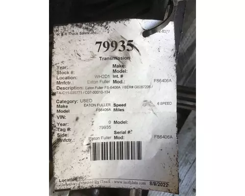 EATON FULLER FS6406A Transmission Assembly