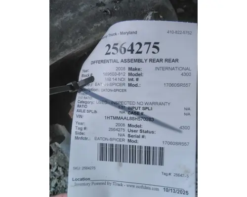 EATON-SPICER 17060SR557 DIFFERENTIAL ASSEMBLY REAR REAR
